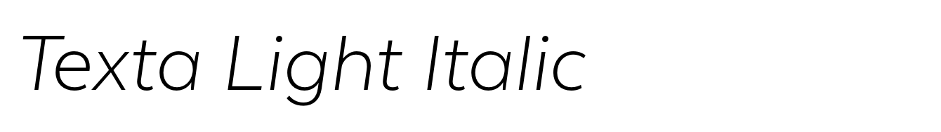 Texta Light Italic
